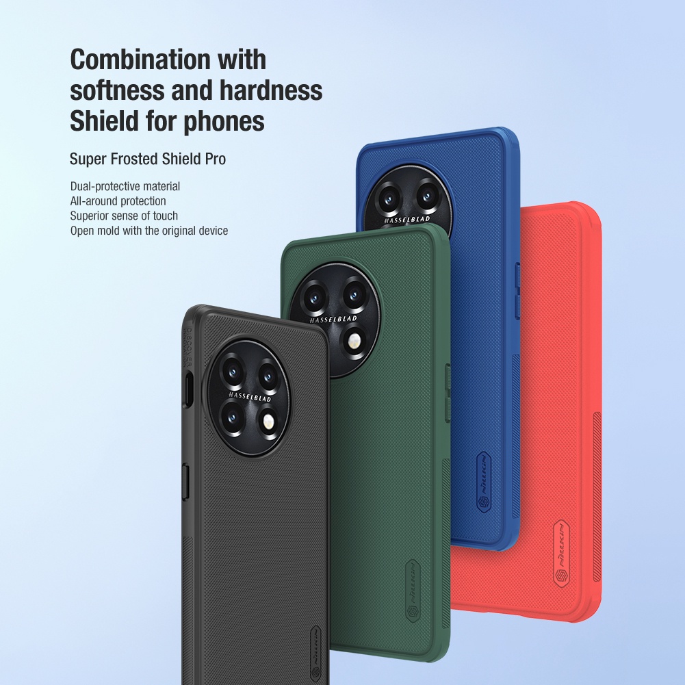 Nillkin Cho OnePlus 12 / 11 / OnePlus Ace 3 / Ace 2 Pro / OnePlus 12R / 11R Frosted Shield Pro Nhựa PC TPU Chống Sốc Chống Rơi Ốp lưng Vỏ Bảo Vệ