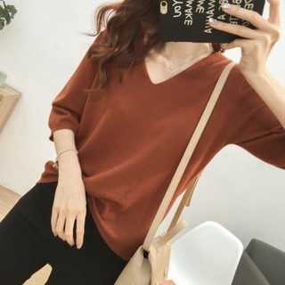 Đầm Mùa Hè Băng Lụa Dệt Kim Nữ Mỏng Phong Cách Mùa Hè Cổ Chữ v Bên Ngoài Mặc Rời Đáy Nửa Tay @ -
