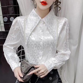 Áo Sơ Mi Tay Dài Dáng Rộng In Họa Tiết Thời Trang Hàn Quốc Cho Nữ