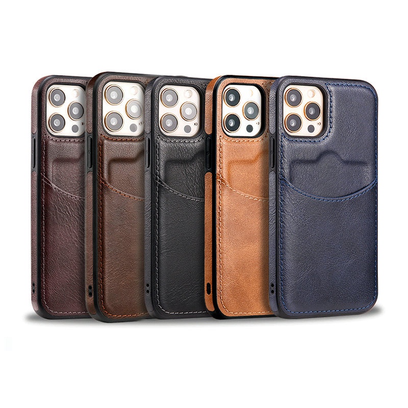 Ốp Điện Thoại Da Chống Sốc Kèm Ngăn Đựng Thẻ Cho iPhone 11 Pro MAX 11ProMAX XS MAX XR XS X 7 8 Plus SE2 SE3 SE 2022 2020