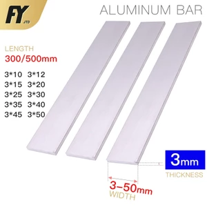 Thanh vuông nguyên khối bằng nhôm FUYI Độ dày 3 mm 300mm Chiều dài 500mm Chất lượng cao Thẳng 10 12 15 20 25 30 35 40 45 Thanh nhôm phẳng
