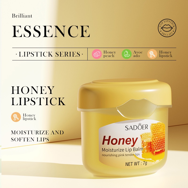 Ảnh Son dưỡng môi LAIKOU chiết xuất mật ong / bơ / đào dưỡng ẩm tái tạo đường viền môi 7g 3