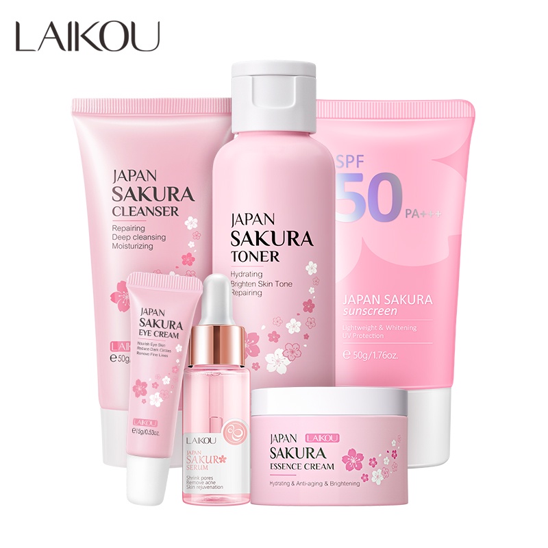 Ảnh Bộ 6 sản phẩm chăm sóc da LAIKOU giúp làm trắng và làm sáng tông màu da 1