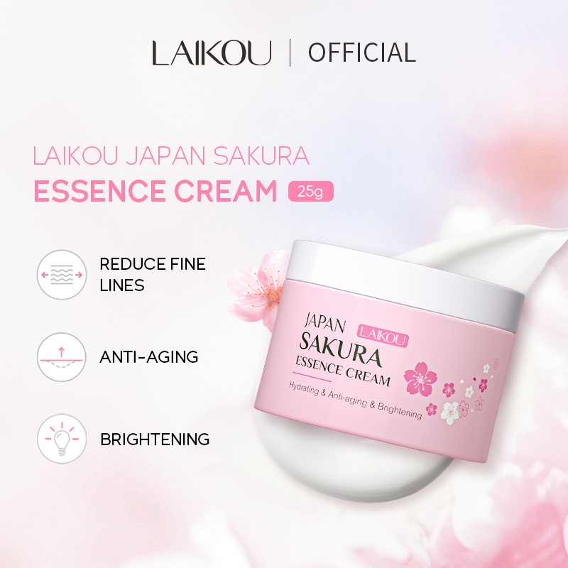 Ảnh Bộ Kem Dưỡng Da + Kem Dưỡng Da Mắt + Serum LAIKOU Chiết Xuất Hoa Anh Đào Chống Lão Hóa 3