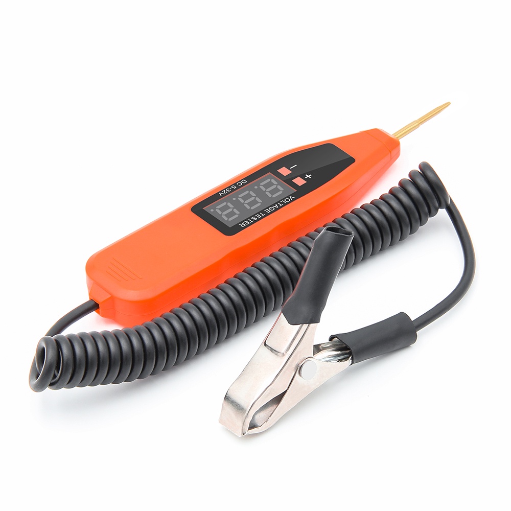[Mẫu mới nhất] Màn hình kỹ thuật số LCD 5-120V Bút kiểm tra mạch điện áp cho ô tô và xe máy Dụng cụ chẩn đoán kiểm tra đầu dò điện