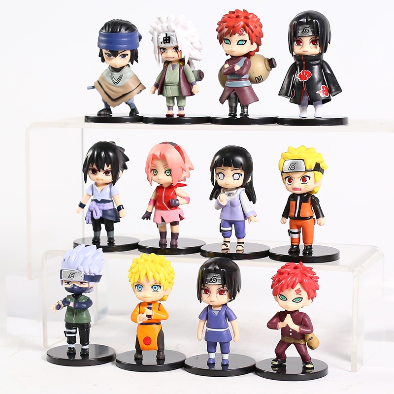Set 12 Mô Hình Nhân Vật Phim Hoạt Hình Naruto 7CM