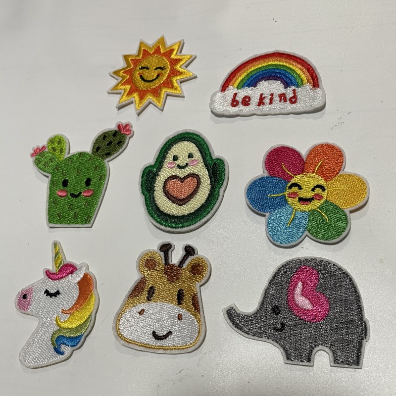 Sticker Ủi Thêu Hình Trái Cây / Mặt Trời / Cầu Vồng / Iephant Hoạt Hình ...