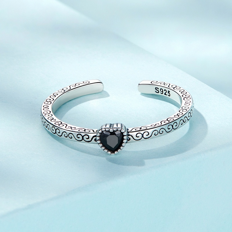 Nhẫn BAMOER bạc 925 đính đá zircon nhiều màu sắc