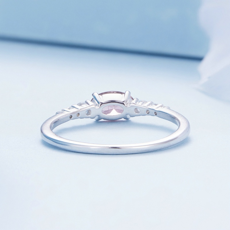 Nhẫn Bamoer bằng bạc 925 đính đá zircon nhiều cỡ tùy chọn thời trang cho cặp đôi