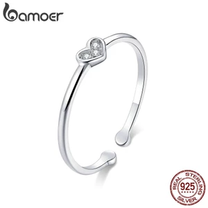 Nhẫn Bamoer bằng bạc 925 bạch kim thời trang
