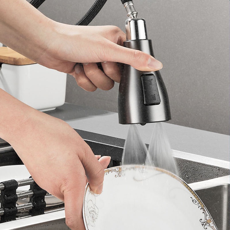 3 Chức Năng Bồn Rửa Nhà Bếp Kéo Xuống Vòi Kéo Ra Phun Vòi Thay Thế Một Phần Xịt Đầu Vòi Xịt Phần