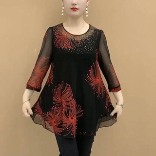 ✿ đồ bộ nữ trung niên ✿ quần áo trung niên nữ quần áo trung niên cho mẹ có hàng sẵn Áo Thun Tay Lửng Phối Lưới Thời Trang Mùa Hè Cho Mẹ Và Bé#Áo Kiểu Cổ Tròn Hở Nửa Đế Cỡ Nhỏ Thời Trang Cao Cấp Dành Cho Phụ Nữ Trung Niên 39
