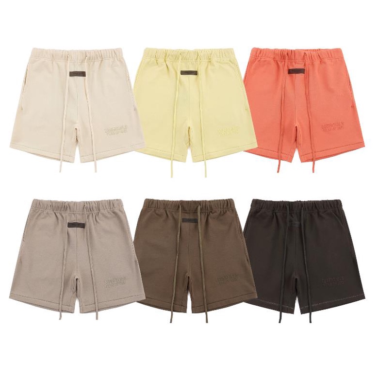 Bán Hàng có sẵn Thời trang Phong cách mới ESSENTIALS FEAR OF GOD Sản phẩm mới Flocking Letter Quần short thông thường