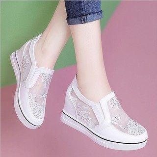 Giày lưới đa năng cho nữ. Giày trắng nhỏ cao cấp có hơi thở