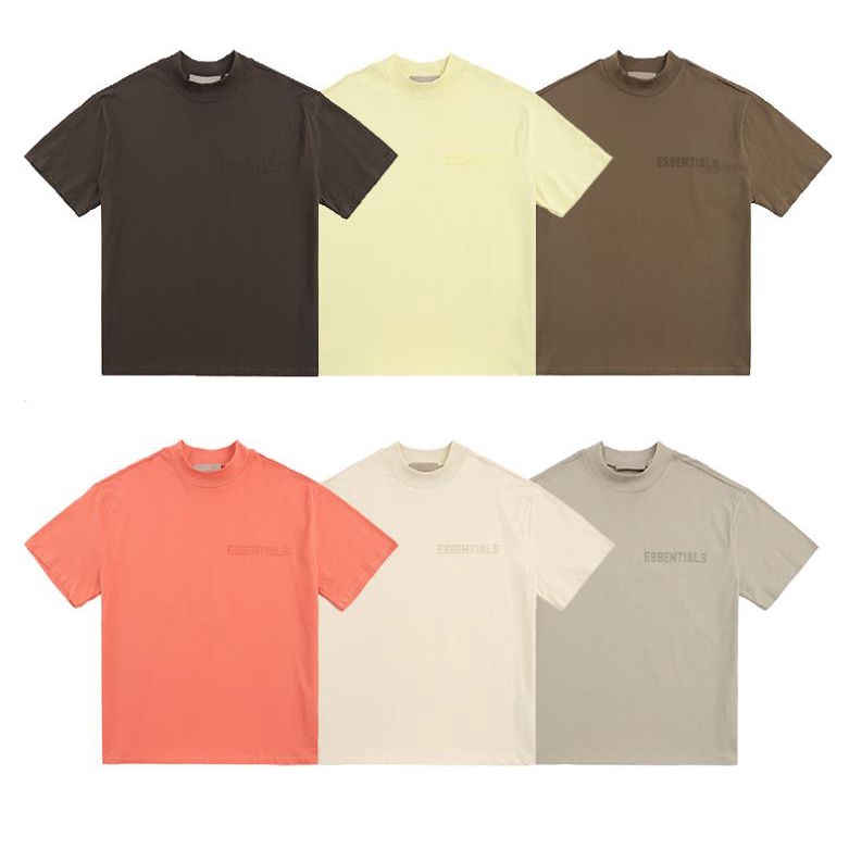 Áo thun ngắn tay cotton nguyên chất mùa hè 2023 với bộ chữ bông Essentials