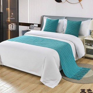 Bed Runner Khăn Trải Giường Khách Sạn Cao Cấp Hiện Đại Đơn Giản Màu Trơn Gối Đầu Giường