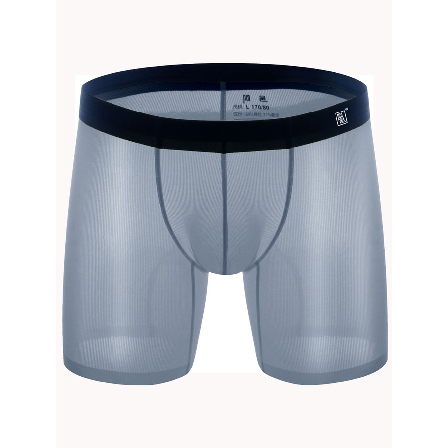 Quần Lót Boxer Vải Lụa Lạnh Mỏng Thoáng Khí Nhanh Khô Cỡ Lớn Thời Trang Mùa Hè Cho Nam