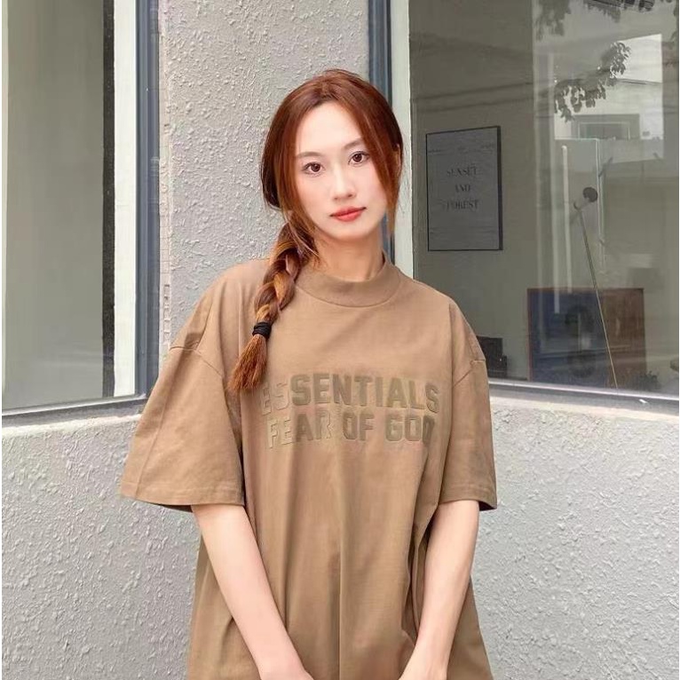 Bán chạy Hàng có sẵn ESSENTIALS FOG Season 8 Tay ngắn in hình Flocking