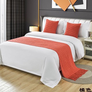 Bed Runner Khăn Trải Giường Khách Sạn Cao Cấp Hiện Đại Đơn Giản Màu Trơn Gối Đầu Giường