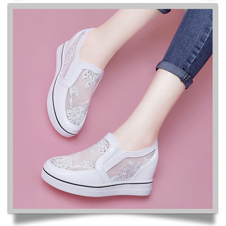 Giày lưới đa năng cho nữ. Giày trắng nhỏ cao cấp có hơi thở