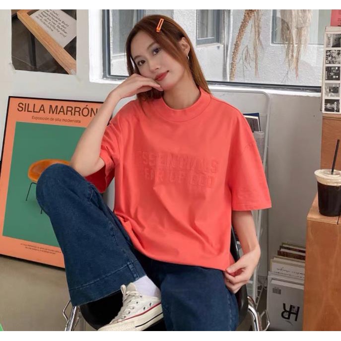 Bán chạy Hàng có sẵn ESSENTIALS FOG Season 8 Tay ngắn in hình Flocking