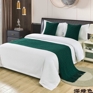 Bed Runner Khăn Trải Giường Khách Sạn Cao Cấp Hiện Đại Đơn Giản Màu Trơn Gối Đầu Giường