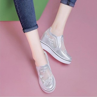 Giày lưới đa năng cho nữ. Giày trắng nhỏ cao cấp có hơi thở