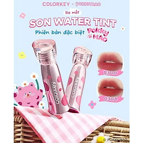 Son Tint Colorkey Watery Tint POKKY MAO – Bền Màu, Không Dính Cốc, Mịn Môi 2.5g | BLINK HOUSE