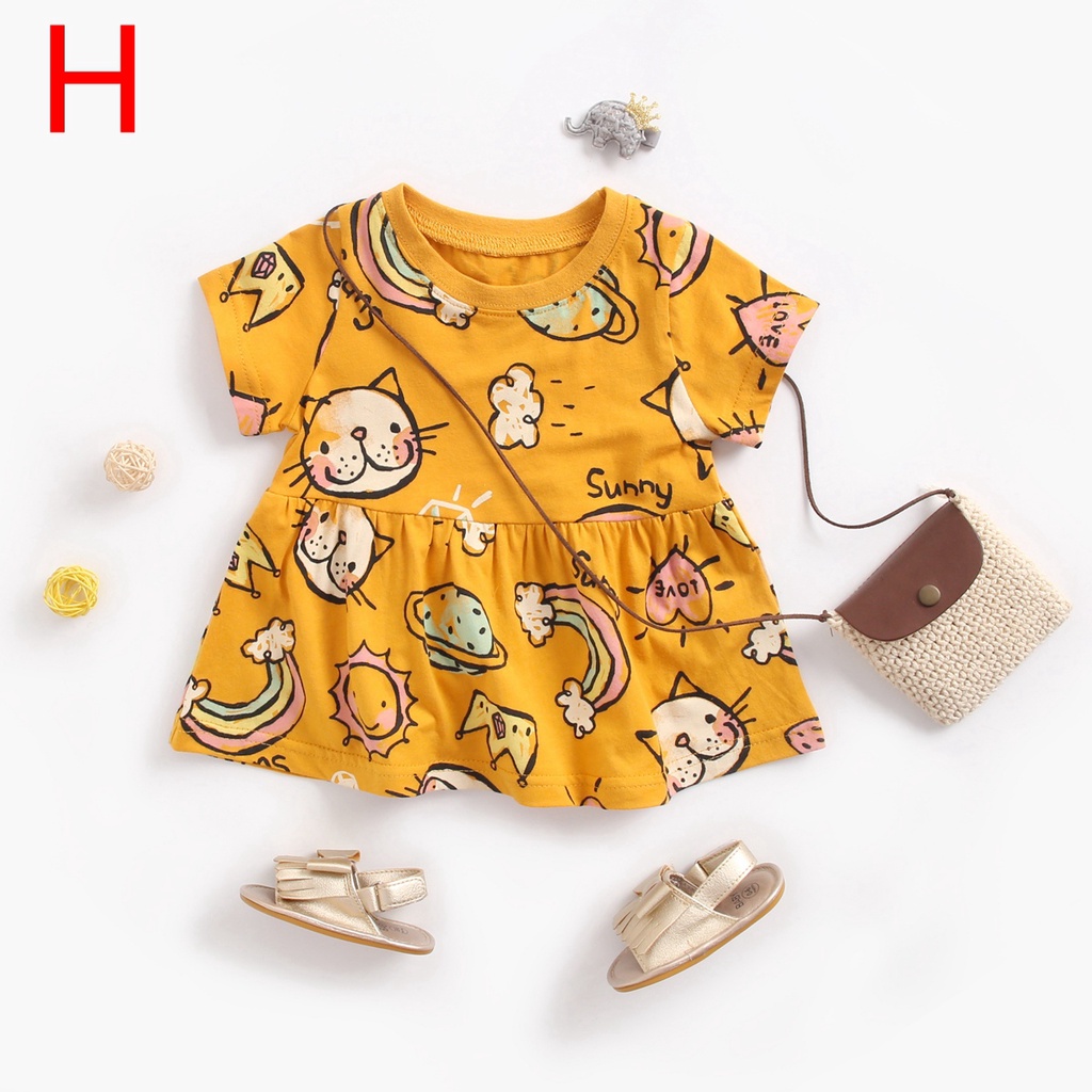 Mô tả Đầm mùa hè SANLUTOZ tay ngắn họa tiết xinh xắn thời trang bé gái - 12