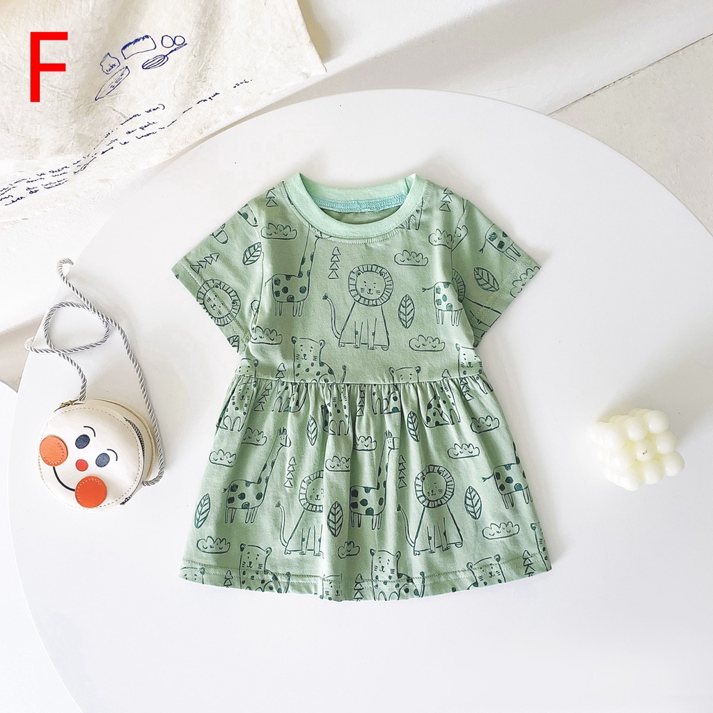 Mô tả Đầm mùa hè SANLUTOZ tay ngắn họa tiết xinh xắn thời trang bé gái - 10