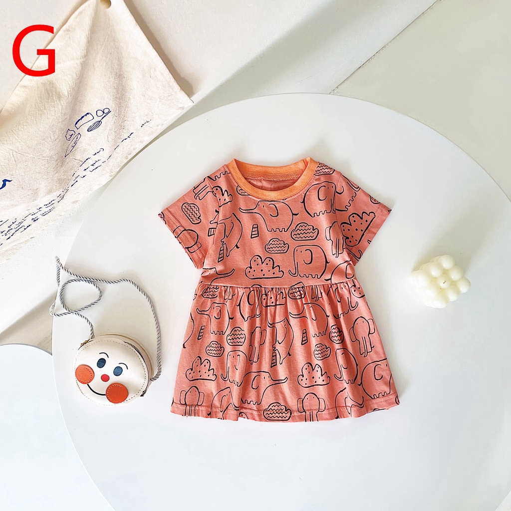 Mô tả Đầm mùa hè SANLUTOZ tay ngắn họa tiết xinh xắn thời trang bé gái - 11