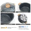【Giá thấp lịch sử toàn shop】JEETEE Nồi canh đúc chống dính phủ đá vân màu xám 20/24/28cm, kèm nắp kính, PFOA Free, dùng cho bếp từ, bếp gas và bếp hồng ngoại, bảo hành 1 năm