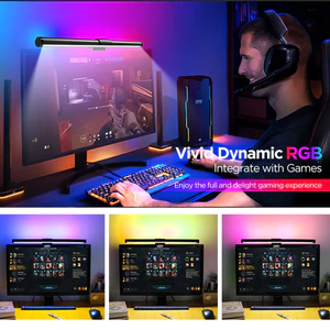 Thanh đèn màn hình điều chỉnh sáng 5W USB 44CM RGB cho game/văn phòng/đọc sách, 5 màu