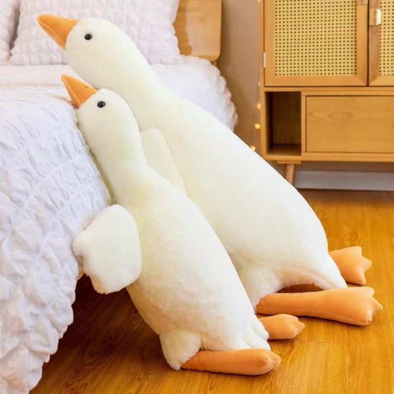 Đồ Chơi Nhồi Bông Hình Con Ngỗng Trắng Dễ Thương Mềm Mại Thoải Mái Gối Sang Cho Bé