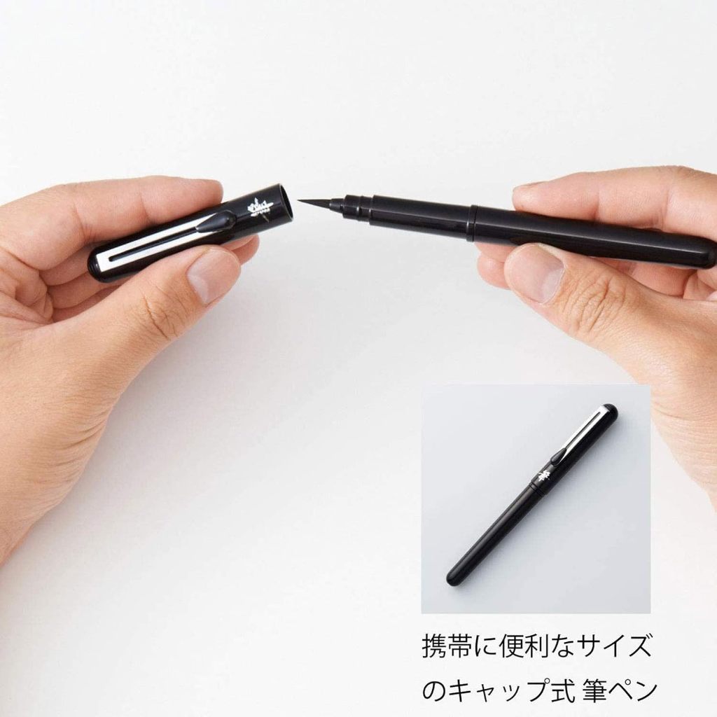 Pentel But Long Bam Tay XGFKP-A/Dau But Nylon Trung/Muc Den Pigment/2 Cartridge/Nhat Ban