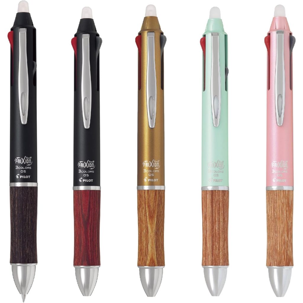 PILOT FriXion Ball 3 Wood LKFB-2SEF/But Bi 3 Mau Xoa Duoc/0.5mm EF/Than Go/5 Mau/Nhat Ban