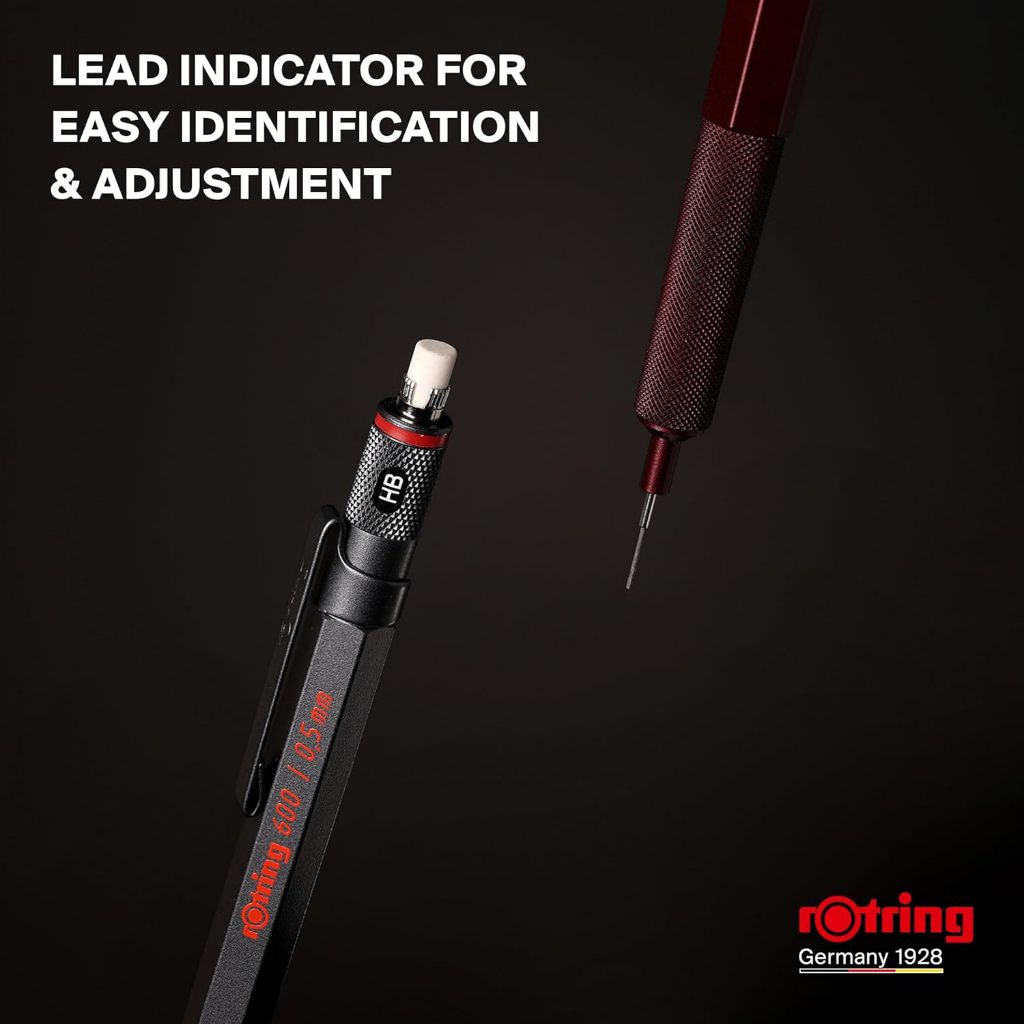 rOtring 600 But Chi Kim 0.5mm/Dark Stone Gioi Han/Than Dong Thau Luc Giac/Grip Khia/Nhat Ban