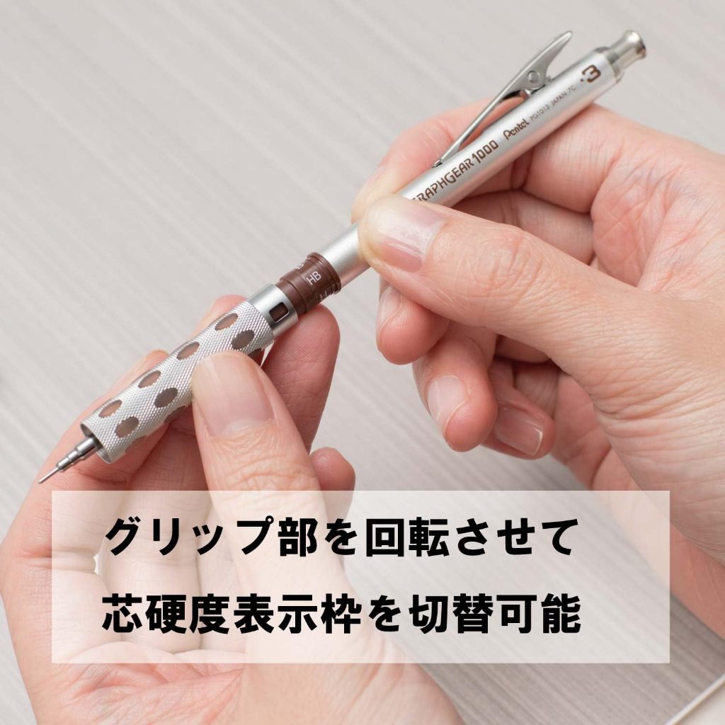 Pentel GraphGear 1000/Bút chì kỹ thuật chuyên nghiệp/Ngòi thu gọn/Kim loại cao cấp