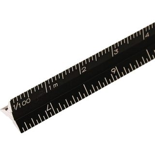 STAEDTLER 561 Thuoc Tam Giac Nhom Sieu Mong 15cm/6 Ti Le Thu Nho/Bac va Den/Nhat Ban/8g