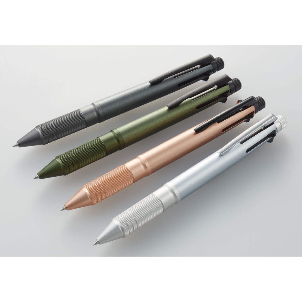 Uni Jetstream 4&1 Metal Edition Bút đa năng 5-in-1/0.5mm/Vỏ nhôm cao cấp/Viết siêu trơn/Japan