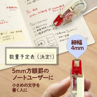 PLUS Whiper Petit Bang Chinh Sua Mau Kem/4 Do Rong 2.5-6mm/Set 2 Cai/Hang Chinh Hang Nhat