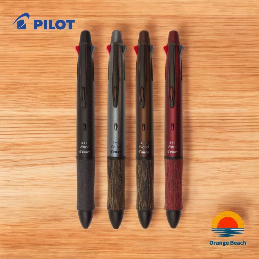 PILOT Four Plus One Wood BKHFW-2SR/4 mau+but chi 0.5mm/Acro Ink/than go birch/Nhat Ban