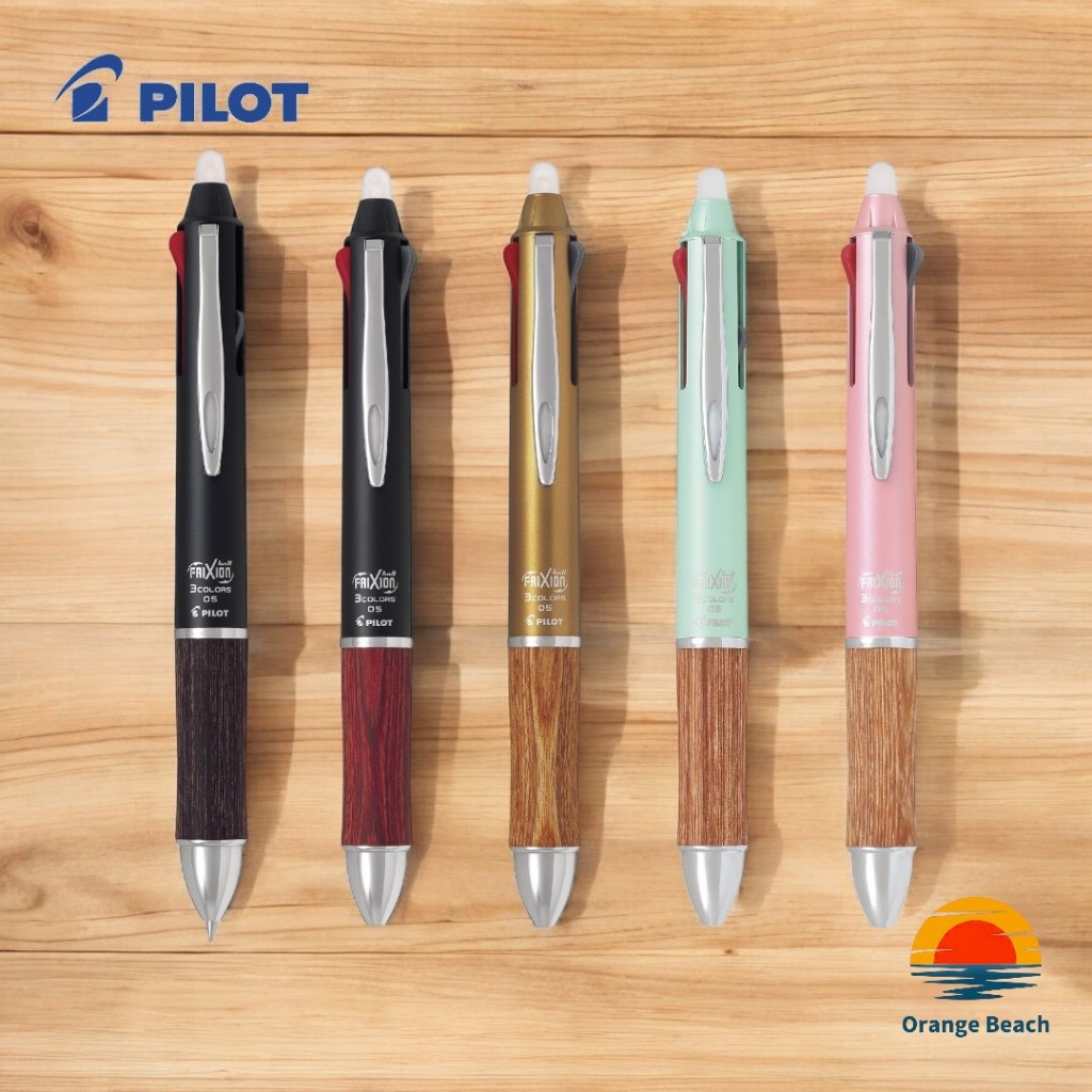 PILOT FriXion Ball 3 Wood LKFB-2SEF/But Bi 3 Mau Xoa Duoc/0.5mm EF/Than Go/5 Mau/Nhat Ban