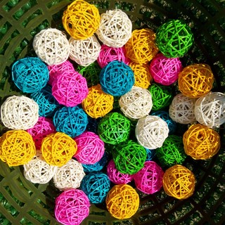 3 cái / 5 cái chim vẹt cắn chơi đồ chơi vẹt đuôi dài mía dệt vine ball pet cage trang trí