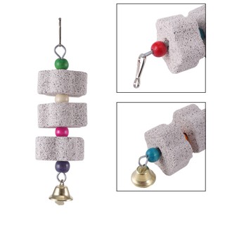 Chim mài khoáng chất molar đá vẹt vẹt đuôi dài chuông chim lồng treo nhai đồ chơi đồ chơi cho thú cưng lồng chim đồ chơi trang trí