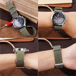 Dây Đeo Đồng Hồ Bằng Nylon Thoáng Khí Phong Cách Quân Đội Kích Thước 20mm 22mm Mới