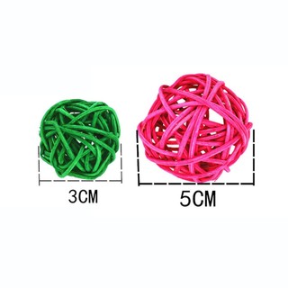 3 cái / 5 cái chim vẹt cắn chơi đồ chơi vẹt đuôi dài mía dệt vine ball pet cage trang trí