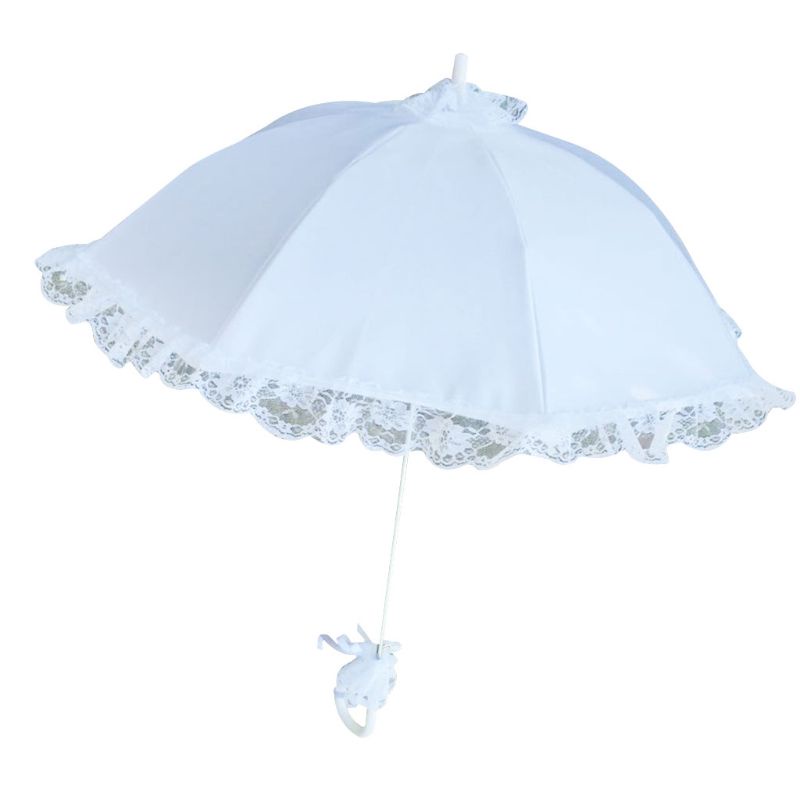 Vic Cưới Cô Dâu Dù Dù Dù Dù Rỗng Ren Trắng Lãng Mạn Đạo Cụ Ảnh Decorativ