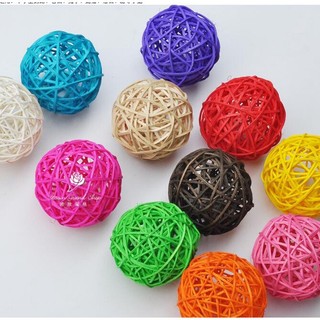 3 cái / 5 cái chim vẹt cắn chơi đồ chơi vẹt đuôi dài mía dệt vine ball pet cage trang trí