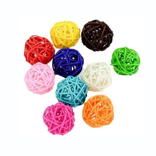 3 cái / 5 cái chim vẹt cắn chơi đồ chơi vẹt đuôi dài mía dệt vine ball pet cage trang trí